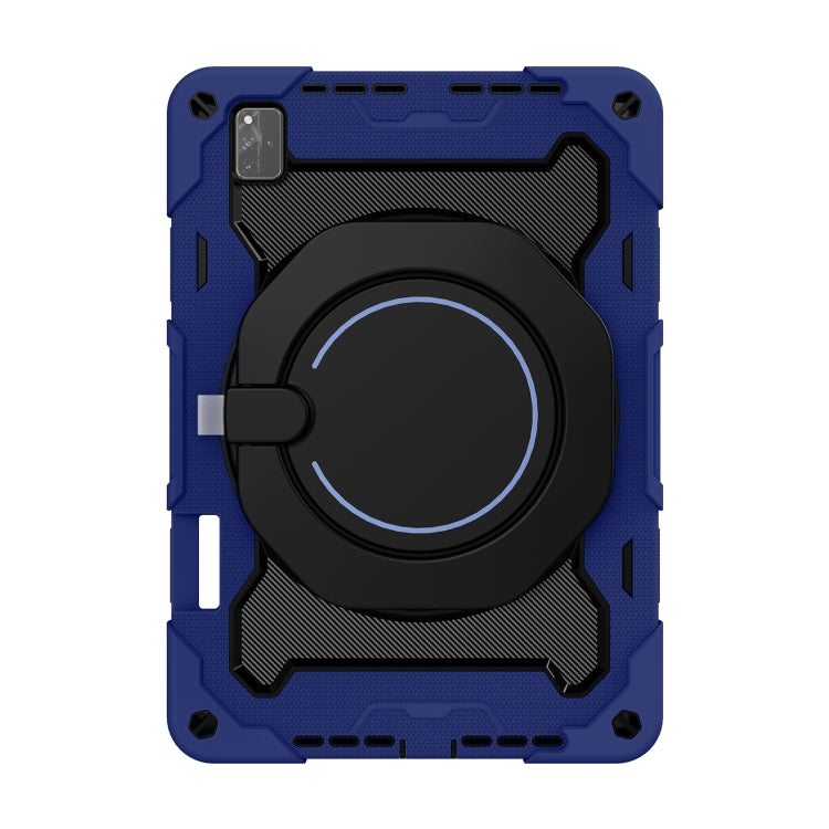 For Huawei MatePad Pro 12.6 2021 Armor Contrast Color Silicone + PC Tablet Case(Navy Blue)