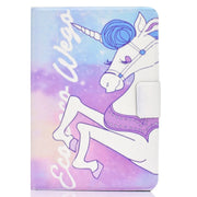 For Amazon Kindle Fire 7 2022 Electric Horizontal Flat Painted Leather Tablet Case(Pink Horse)