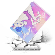 For Amazon Kindle Fire 7 2022 Electric Horizontal Flat Painted Leather Tablet Case(Pink Horse)