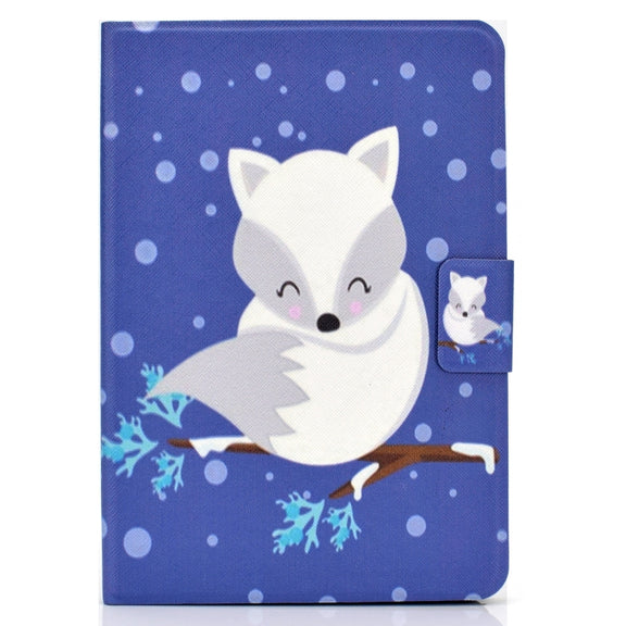 For Amazon Kindle Fire 7 2022 Electric Horizontal Flat Painted Leather Tablet Case(Arctic Fox)