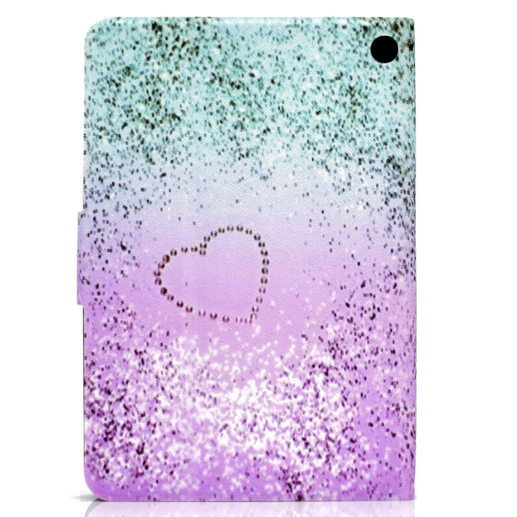 For Amazon Kindle Fire 7 2022 Electric Horizontal Flat Painted Leather Tablet Case(Love Quicksand)