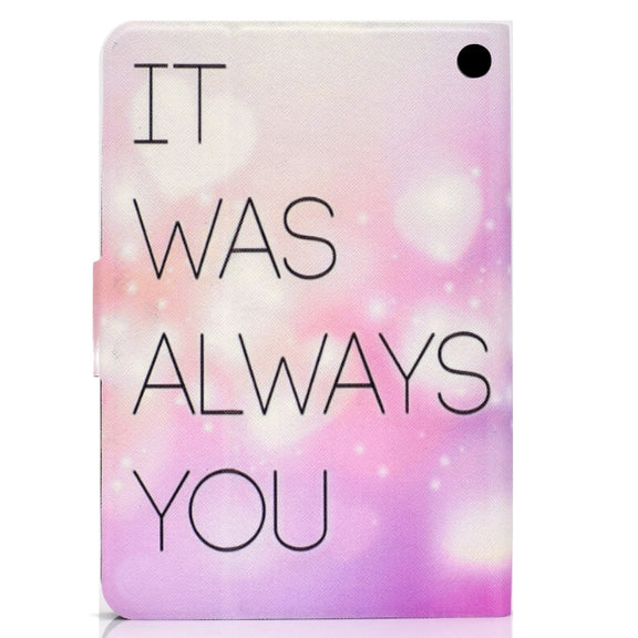 For Amazon Kindle Fire 7 2022 Electric Horizontal Flat Painted Leather Tablet Case(Foundation English)