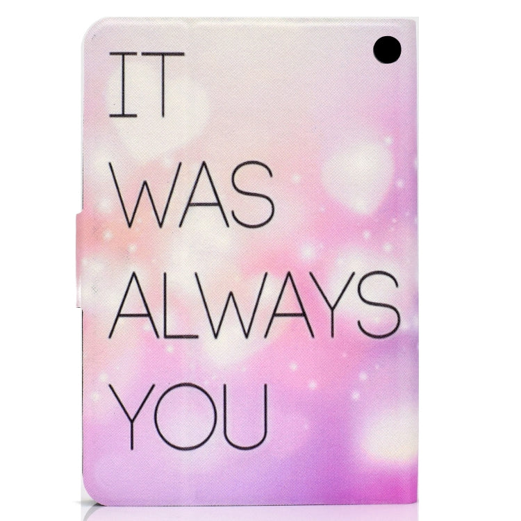 For Amazon Kindle Fire 7 2022 Electric Horizontal Flat Painted Leather Tablet Case(Foundation English)