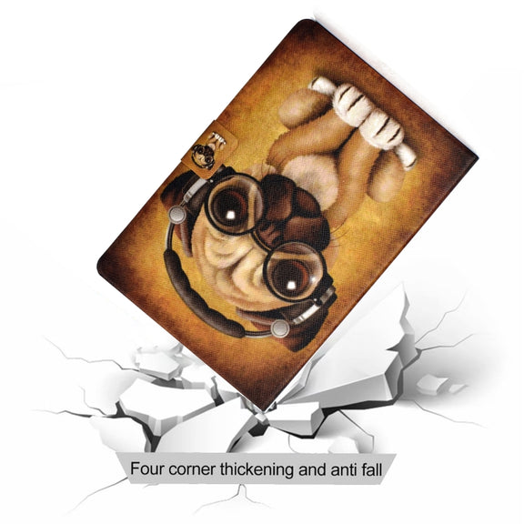 For Amazon Kindle Fire 7 2022 Electric Horizontal Flat Painted Leather Tablet Case(Shar Pei)