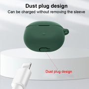Pure Color Bluetooth Earphone Silicone Case For SoundPEATS Air3-Deluxe(Red)
