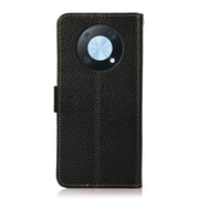 For Huawei nova Y90 / Enjoy 50 Pro KHAZNEH Litchi Texture RFID Genuine Leather Phone Case(Black)