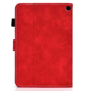 For Amazon Kindle Fire 7 2022 Cowhide Texture Smart Leather Tablet Case(Red)