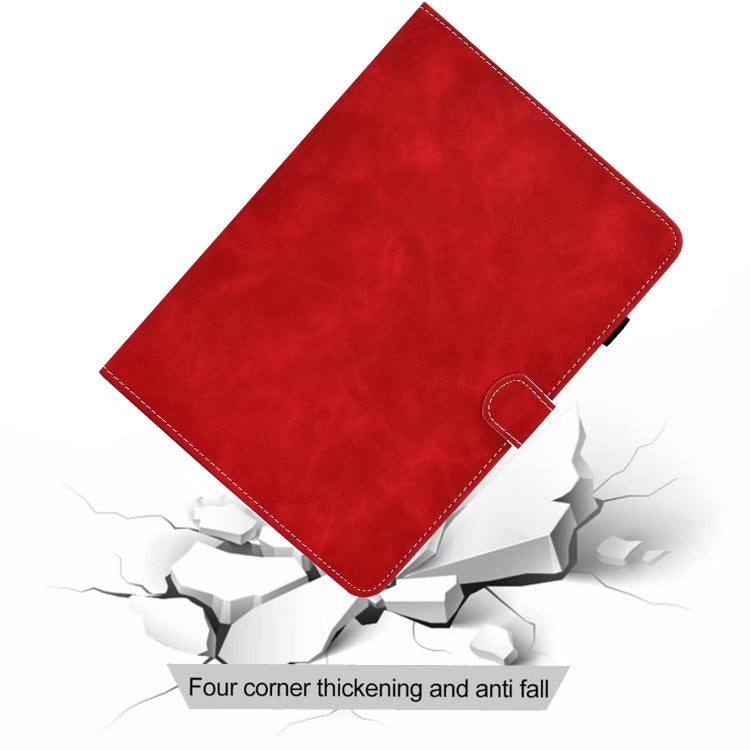 For Amazon Kindle Fire 7 2022 Cowhide Texture Smart Leather Tablet Case(Red)