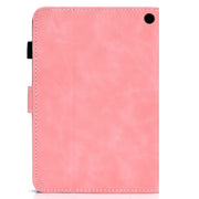 For Amazon Kindle Fire 7 2022 Cowhide Texture Smart Leather Tablet Case(Rose Gold)