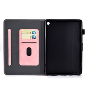 For Amazon Kindle Fire 7 2022 Cowhide Texture Smart Leather Tablet Case(Rose Gold)