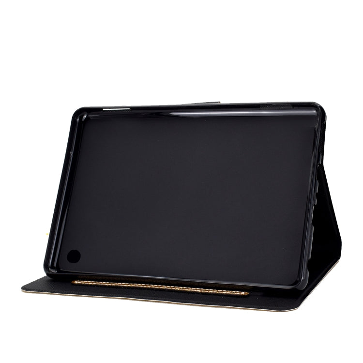 For Amazon Kindle Fire 7 2022 Varnish Glitter Powder Smart Leather Tablet Case(Yellow)