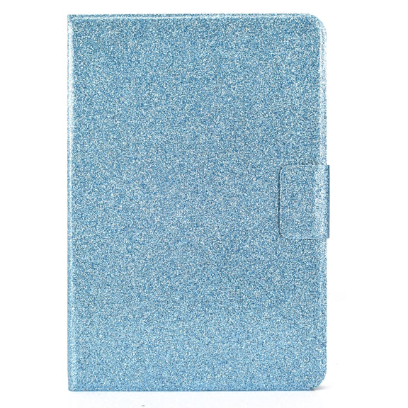 For Amazon Kindle Fire 7 2022 Varnish Glitter Powder Smart Leather Tablet Case(Blue)