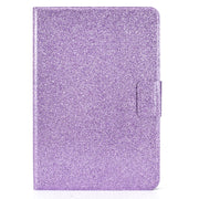 For Amazon Kindle Fire 7 2022 Varnish Glitter Powder Smart Leather Tablet Case(Purple)