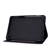 For Amazon Kindle Fire 7 2022 Varnish Glitter Powder Smart Leather Tablet Case(Purple)