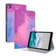 For Nokia T10 Watercolor Pattern Flip Leather Tablet Case(Purple Red) - Nokia by PMC TechLife | Online Shopping South Africa | PMC TechLife | Buy Now Pay Later Mobicred