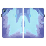 For Nokia T10 Watercolor Pattern Flip Leather Tablet Case(Winter Snow)