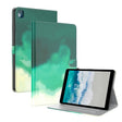 For Nokia T10 Watercolor Pattern Flip Leather Tablet Case(Cyan Green) - Nokia by PMC TechLife | Online Shopping South Africa | PMC TechLife | Buy Now Pay Later Mobicred