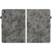 For Nokia T10 Tiger Pattern PU Tablet Case(Grey)