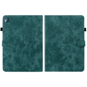 For Nokia T10 Tiger Pattern PU Tablet Case(Dark Green)