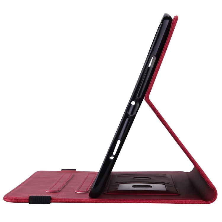 For Nokia T10 Butterfly Flower Embossed Leather Tablet Case(Red)