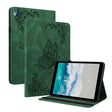For Nokia T10 Butterfly Flower Embossed Leather Tablet Case(Green) - Nokia by PMC TechLife | Online Shopping South Africa | PMC TechLife | Buy Now Pay Later Mobicred