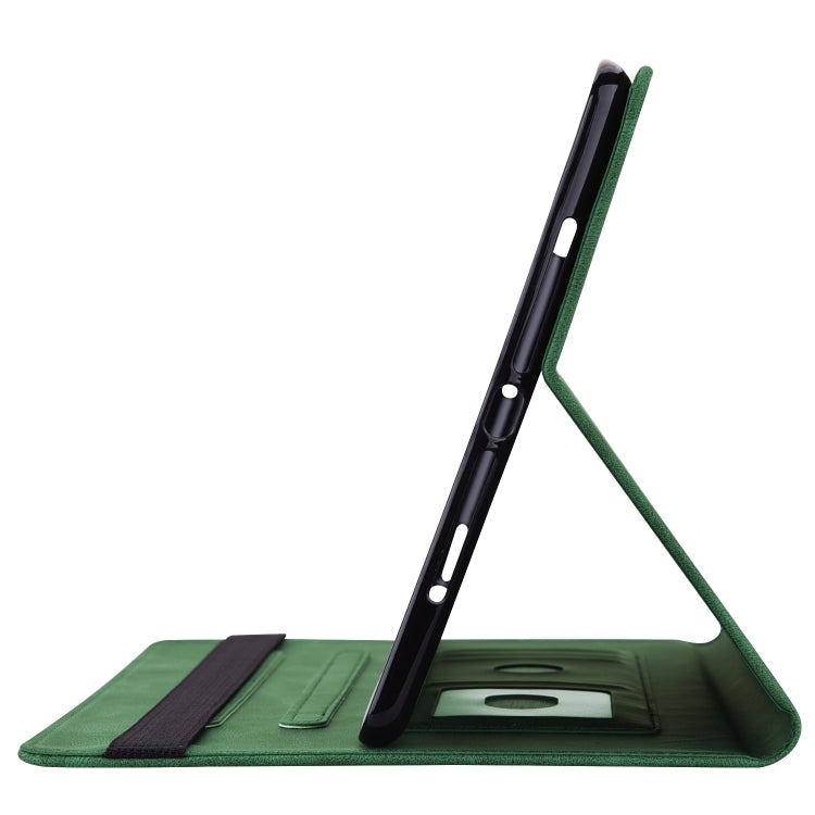 For Nokia T10 Butterfly Flower Embossed Leather Tablet Case(Green)