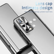 For Huawei Mate X2 Electroplating Hinged Folding Phone Case with S Pen Fold Edtion(Silver)