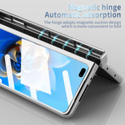 For Huawei Mate X2 Electroplating Hinged Folding Phone Case with S Pen Fold Edtion(Silver)