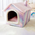 House Type Universal Removable and Washable Pet Dog Cat Bed Pet Supplies, Size:S(Pink Starry Sky) - Beds by PMC TechLife | Online Shopping South Africa | PMC TechLife | Buy Now Pay Later Mobicred