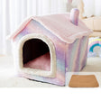 House Type Universal Removable and Washable Pet Dog Cat Bed Pet Supplies, Size:S(Pink Starry Sky + Mat) - Pet Houses & Accessories by PMC TechLife | Online Shopping South Africa | PMC TechLife | Buy Now Pay Later Mobicred