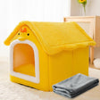 House Type Universal Removable and Washable Pet Dog Cat Bed Pet Supplies, Size:M(Yellow Chick + Blanket) - Beds by PMC TechLife | Online Shopping South Africa | PMC TechLife | Buy Now Pay Later Mobicred