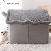 House Type Universal Removable and Washable Pet Dog Cat Bed Pet Supplies, Size:M(Yellow Chick + Mat)