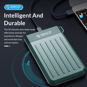 ORICO M25U3-GR 2.5 inch USB 3.0 Micro-B Hard Drive Enclosure(Green)