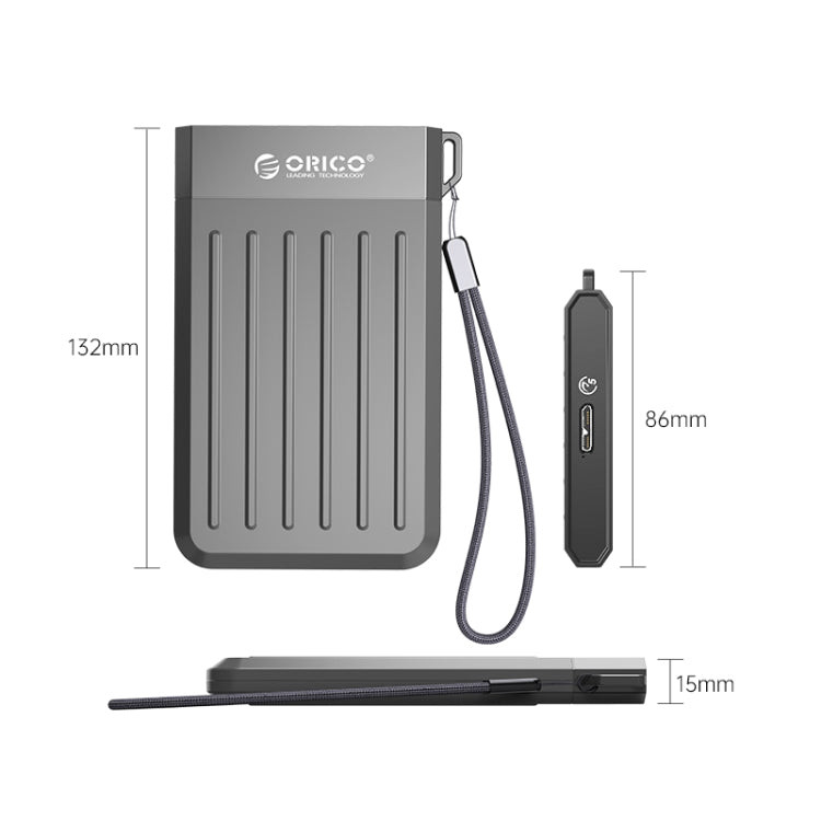ORICO M25C3-GY 2.5 inch USB3.1 Gen1 Type-C Hard Drive Enclosure(Grey)