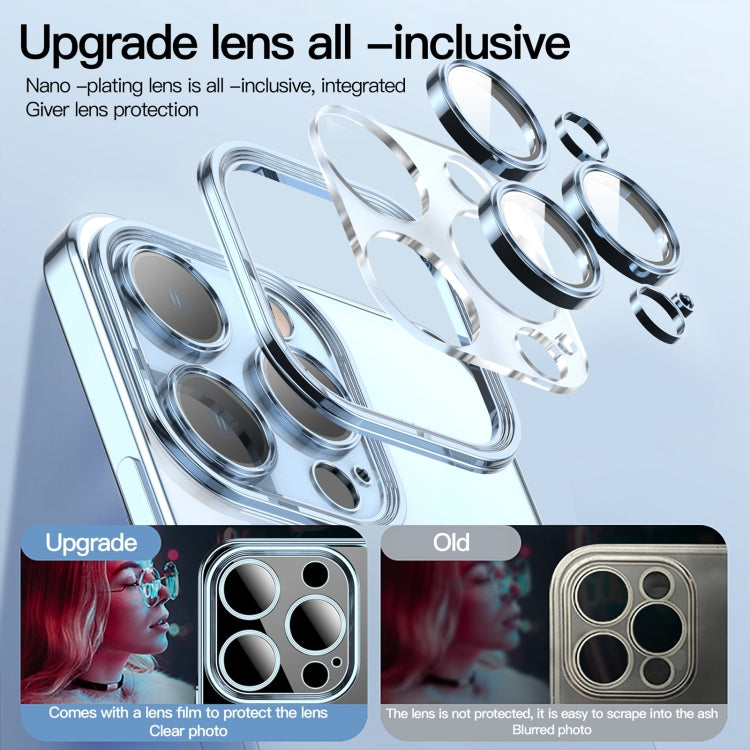 For iPhone 14 Lens Protector MagSafe Electroplated Phone Case (Deep Purple)