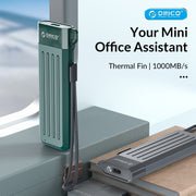 ORICO MM2C3-GR USB3.1 Gen1 Type-C 6Gbps M.2 SATA SSD Enclosure(Green)
