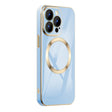 For iPhone 14 Pro Max 6D Gold Plated Magsafe Magnetic Phone Case (Sierra Blue) - iPhone 14 Pro Max Cases by PMC TechLife | Online Shopping South Africa | PMC TechLife
