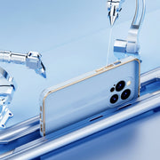 For iPhone 14 Pro Max 6D Gold Plated Magsafe Magnetic Phone Case (Sierra Blue)