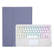 OP11-AS Lambskin Texture Ultra-thin Bluetooth Keyboard Leather Case with Touchpad & Backlight For OPPO Pad 11 inch(Purple)