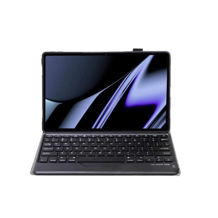 OP11-B Lambskin Texture Ultra-thin Bluetooth Keyboard Leather Case For OPPO Pad 11 inch(Black)