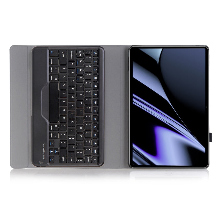 OP11-B Lambskin Texture Ultra-thin Bluetooth Keyboard Leather Case For OPPO Pad 11 inch(Black)