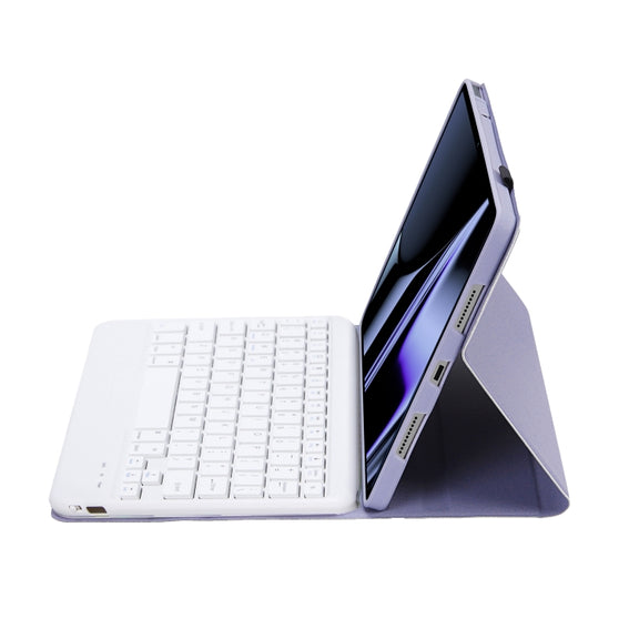 OP11-B Lambskin Texture Ultra-thin Bluetooth Keyboard Leather Case For OPPO Pad 11 inch(Purple)