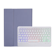 OP11-BS Lambskin Texture Ultra-thin Bluetooth Keyboard Leather Case with Backlight For OPPO Pad 11 inch(Purple)