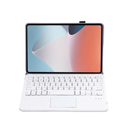 OP12-A Lambskin Texture Ultra-thin Bluetooth Keyboard Leather Case with Touchpad For OPPO Pad Air 10.4 inch(Purple)