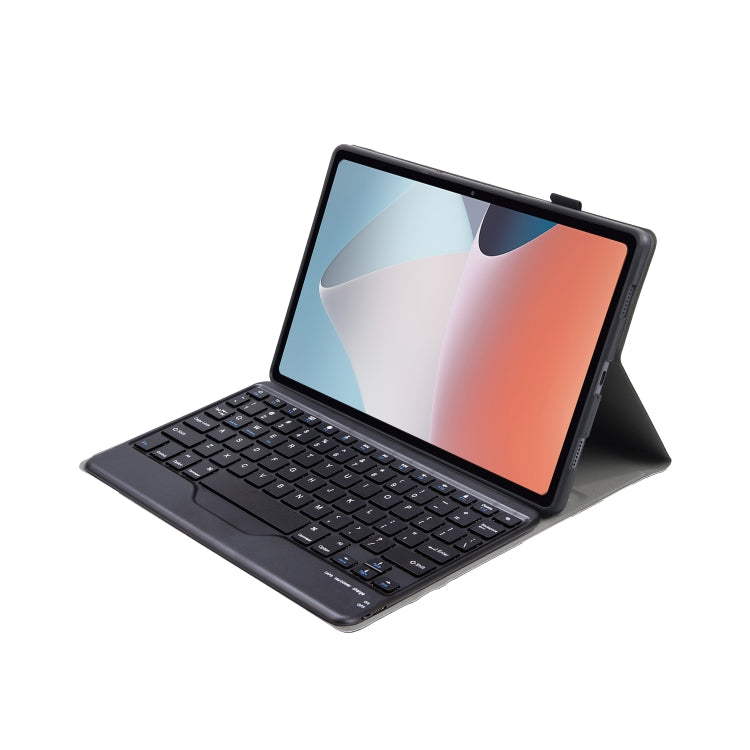 OP12-B Lambskin Texture Ultra-thin Bluetooth Keyboard Leather Case For OPPO Pad Air 10.4 inch(Black)