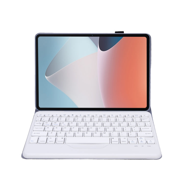 OP12-B Lambskin Texture Ultra-thin Bluetooth Keyboard Leather Case For OPPO Pad Air 10.4 inch(Purple)