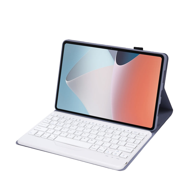 OP12-B Lambskin Texture Ultra-thin Bluetooth Keyboard Leather Case For OPPO Pad Air 10.4 inch(Purple)