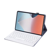 OP12-B Lambskin Texture Ultra-thin Bluetooth Keyboard Leather Case For OPPO Pad Air 10.4 inch(Purple)