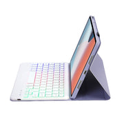 OP12-BS Lambskin Texture Ultra-thin Bluetooth Keyboard Leather Case with Backlight For OPPO Pad Air 10.4 inch(Purple)