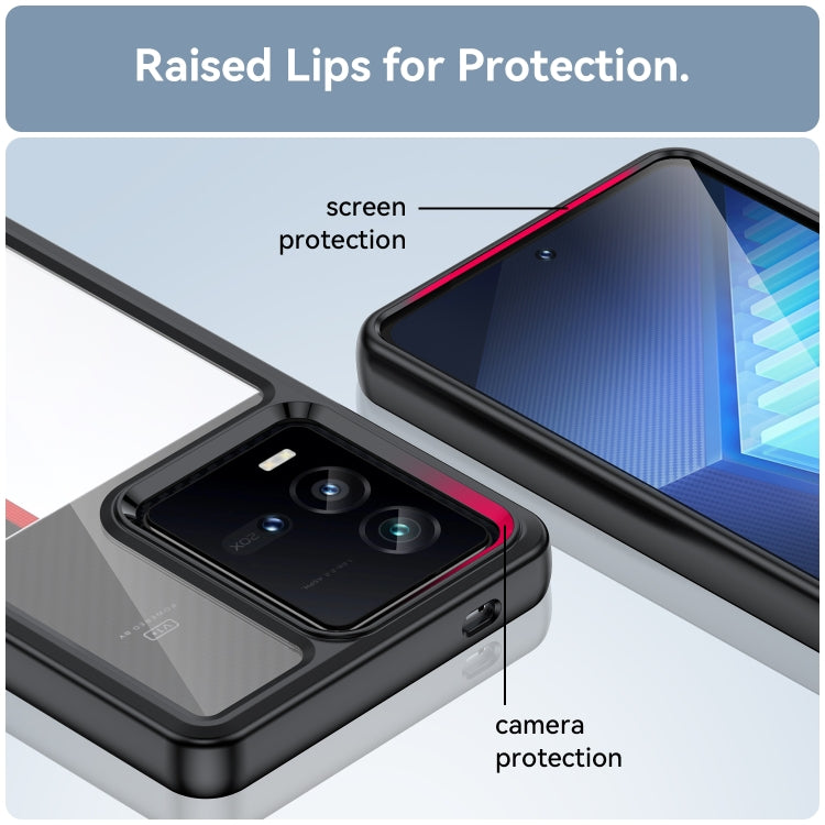 For vivo iQOO 9T Colorful Series Acrylic + TPU Phone Case(Black)